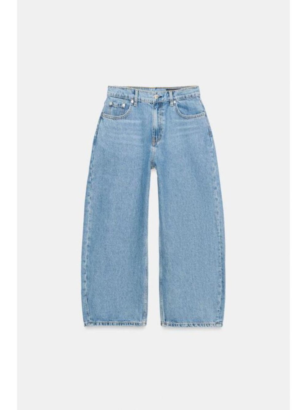 ZARA ZW COLLECTION MID-RISE CAPRI BALLOON JEANS 9632/259/400